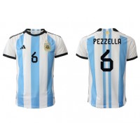 Argentinien German Pezzella #6 Fußballbekleidung Heimtrikot WM 2022 Kurzarm